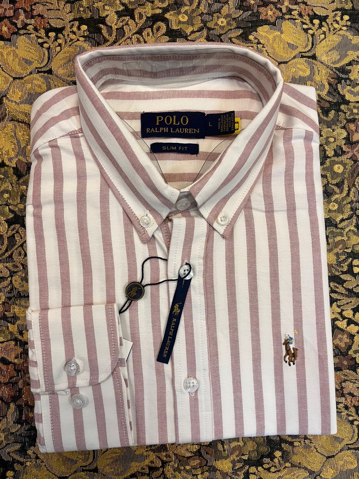 Ralph Lauren Shirt - White and Pink Stripes - Image 2