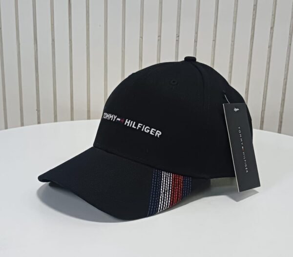 Tommy Hilfiger Cap - Black with Stripes